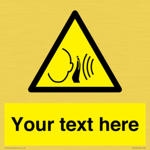 Custom warning sudden loud noise